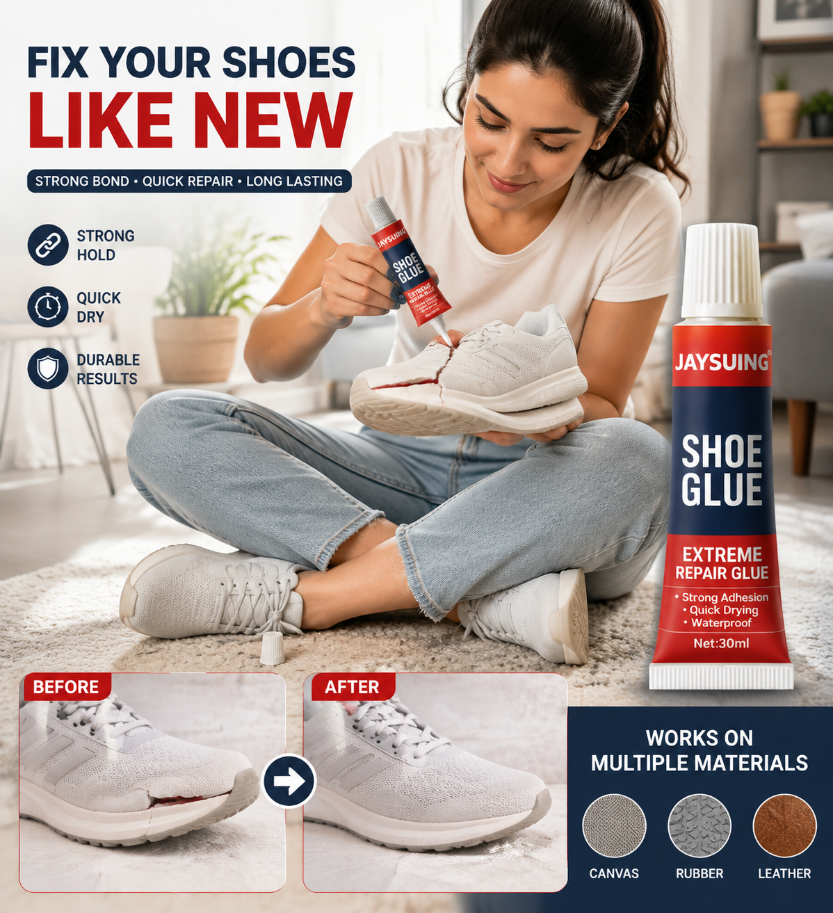 🔥 Waterproof Multipurpose Instant Bonding Glue For all Surfaces🔗💧