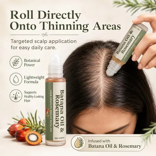 Batana Oil & Rosemary Hair Growth Serum Roll-On