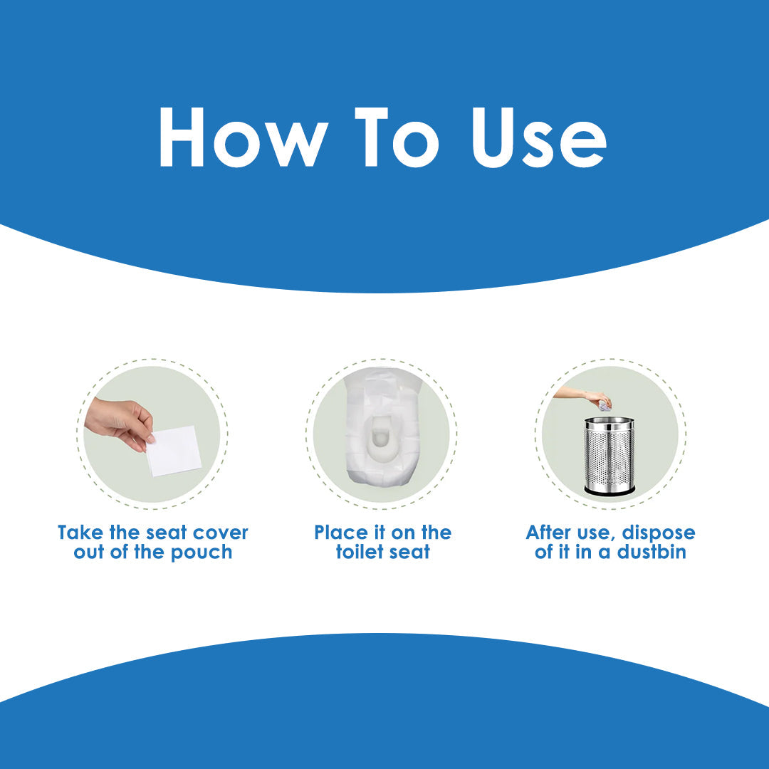 Disposable Toilet Seat Covers - 10 Sheets in Each Pack